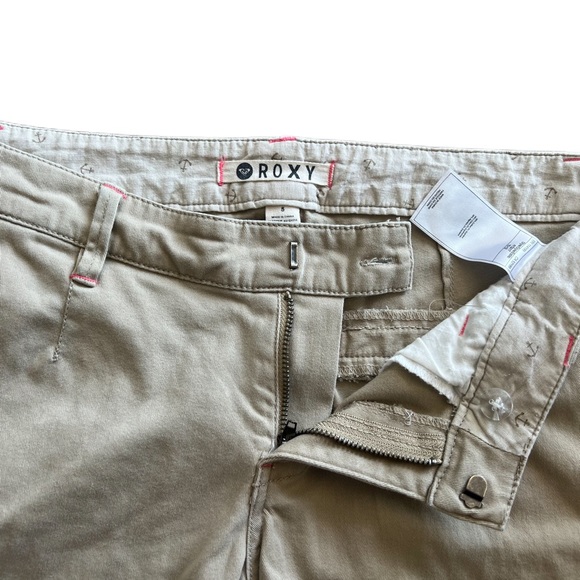 Roxy Tan Khaki Cotton/Spandex Pants Juniors size 5 - Picture 5 of 6